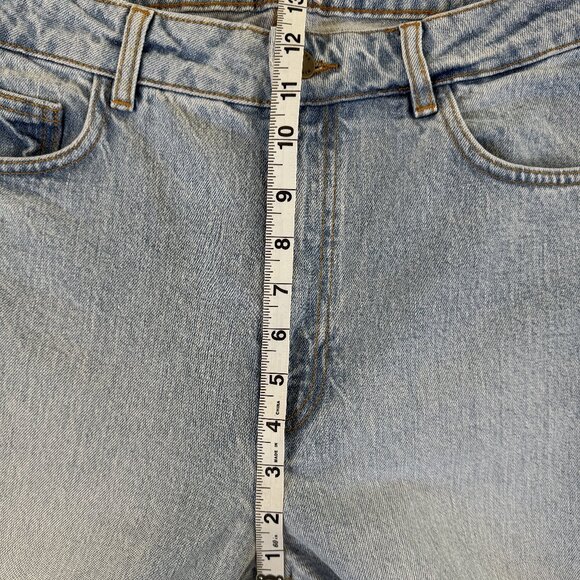 Sezane L'iconique Droit Trousers Jeans Denim Bleach - Size 10 (French size 42) - Picture 8 of 11